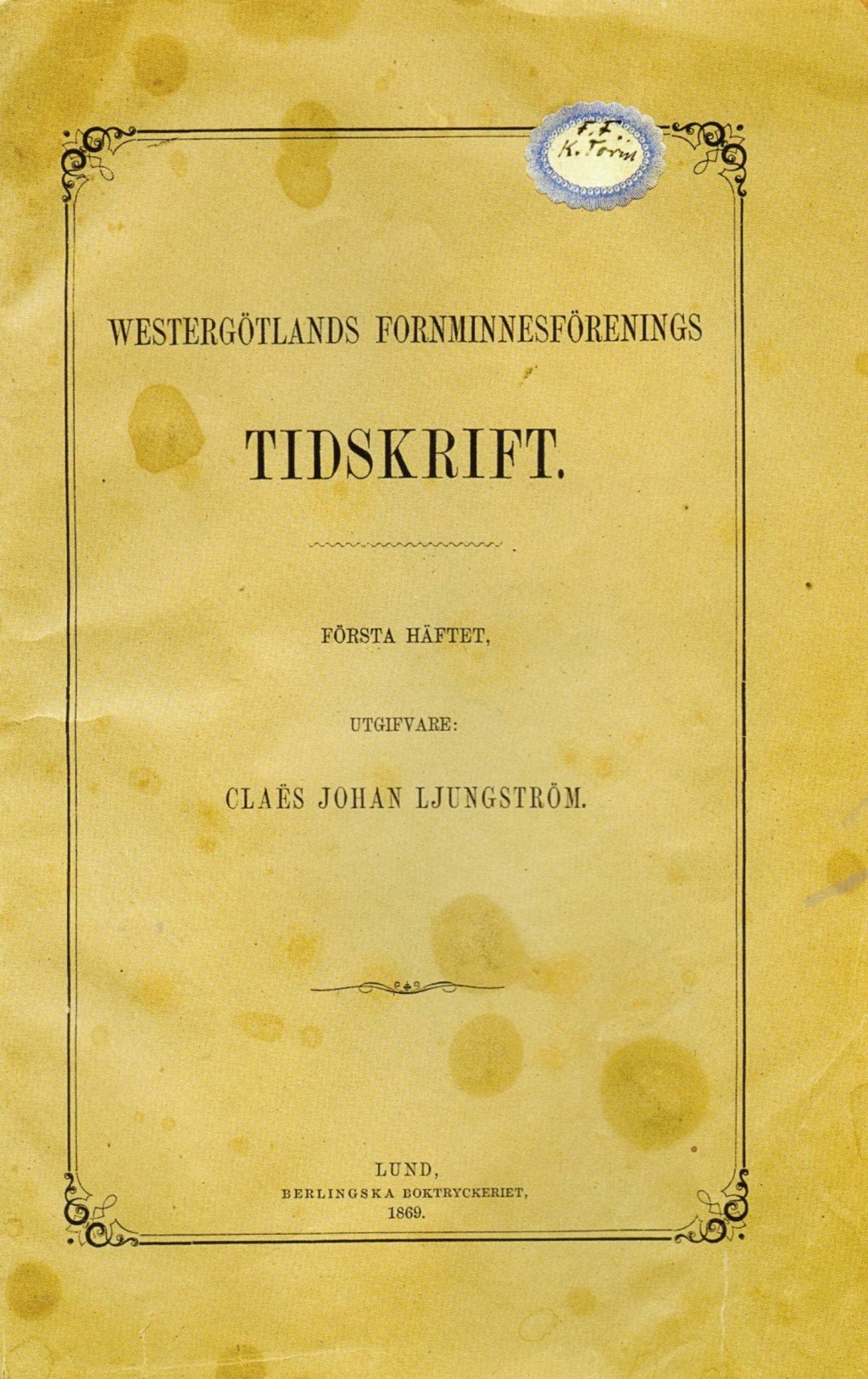 Västergötlands Fornminnesförenings Tidskrift